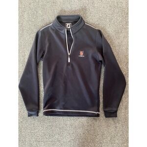 Footjoy Sweater Boys S Blue Golf Quarter Zip